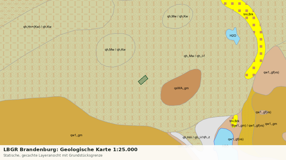 Statische Kartenansicht: LBGR Brandenburg: Geologische Karte 1:25.000