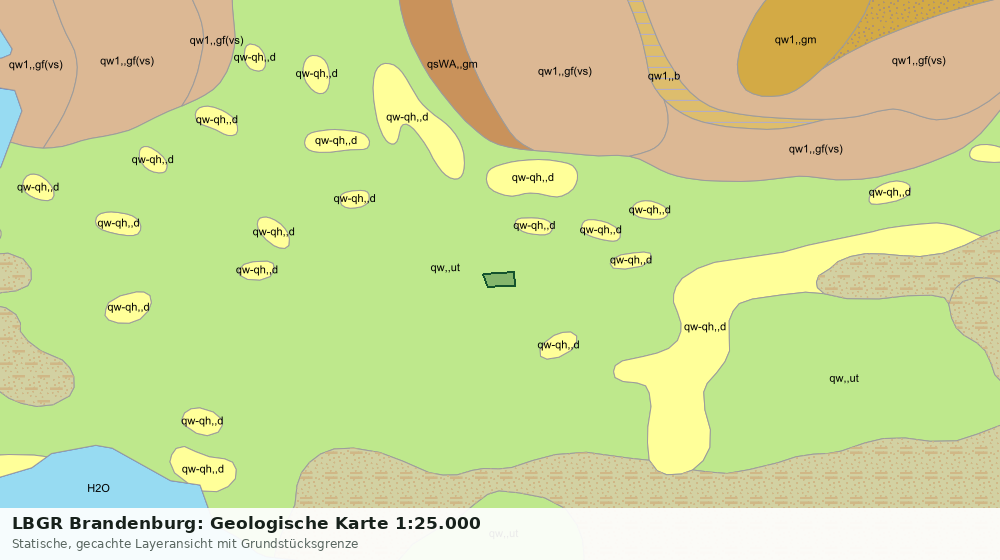 Statische Kartenansicht: LBGR Brandenburg: Geologische Karte 1:25.000