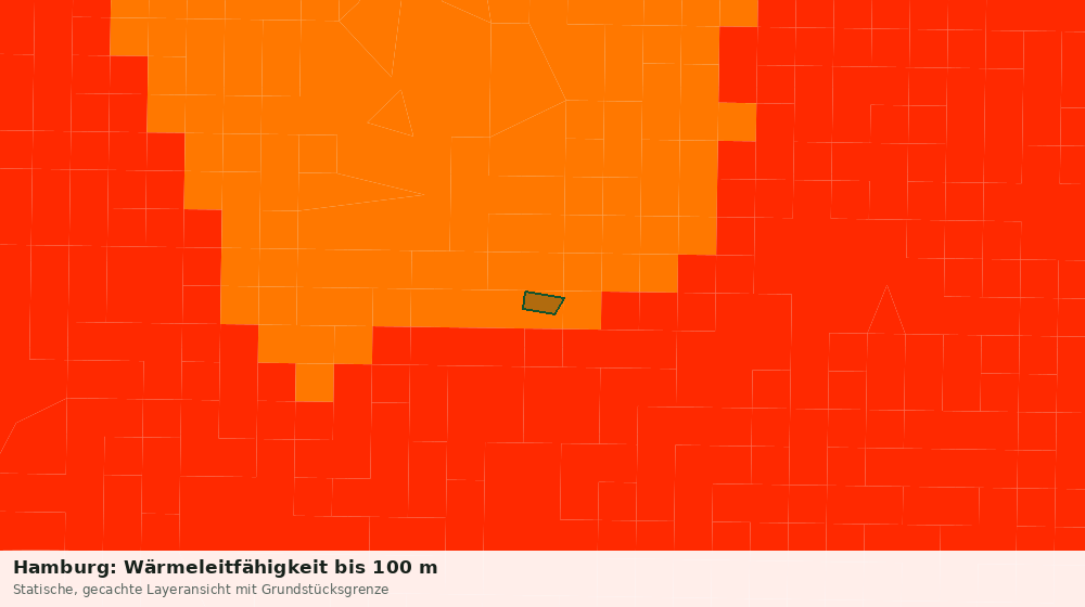 Statische Kartenansicht: Hamburg: Wärmeleitfähigkeit bis 100 m