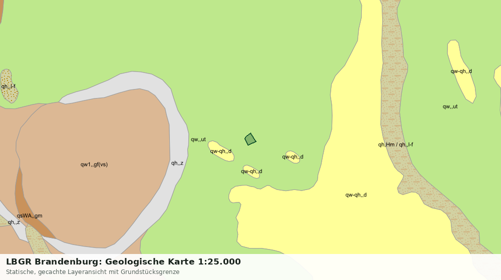Statische Kartenansicht: LBGR Brandenburg: Geologische Karte 1:25.000