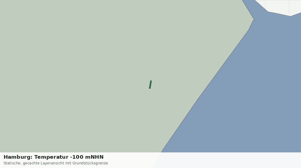 Statische Kartenansicht: Hamburg: Temperatur -100 mNHN