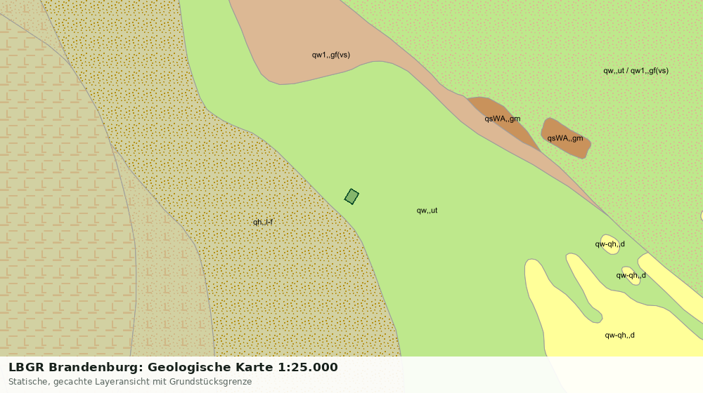 Statische Kartenansicht: LBGR Brandenburg: Geologische Karte 1:25.000