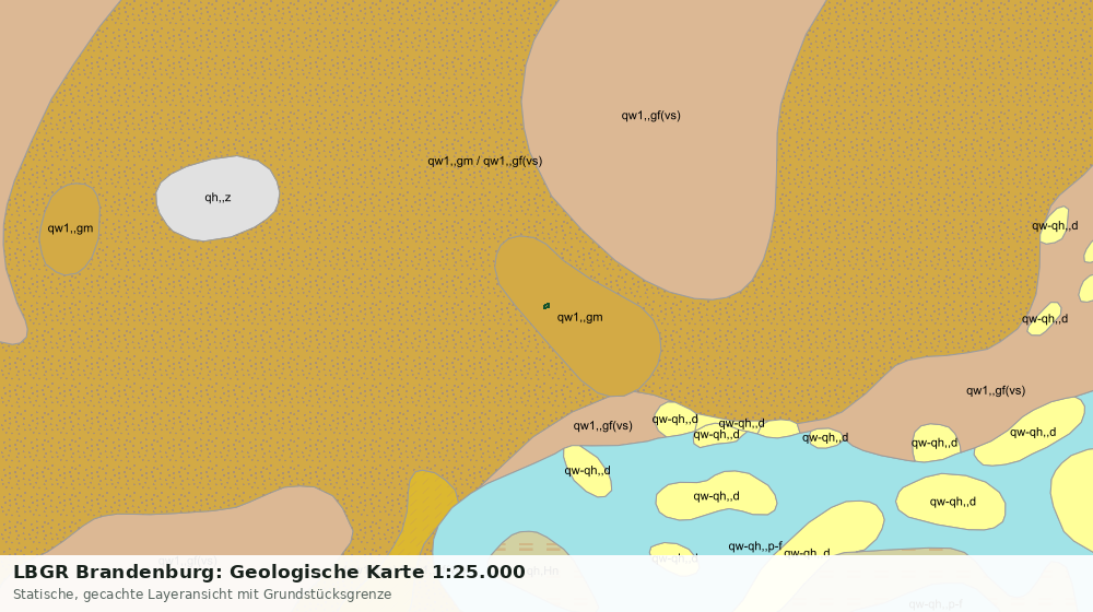 Statische Kartenansicht: LBGR Brandenburg: Geologische Karte 1:25.000