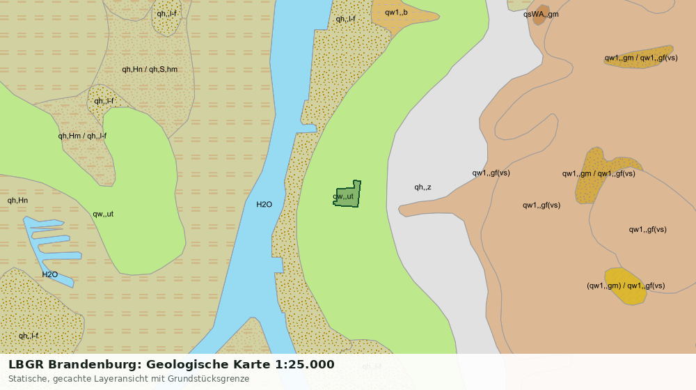 Statische Kartenansicht: LBGR Brandenburg: Geologische Karte 1:25.000
