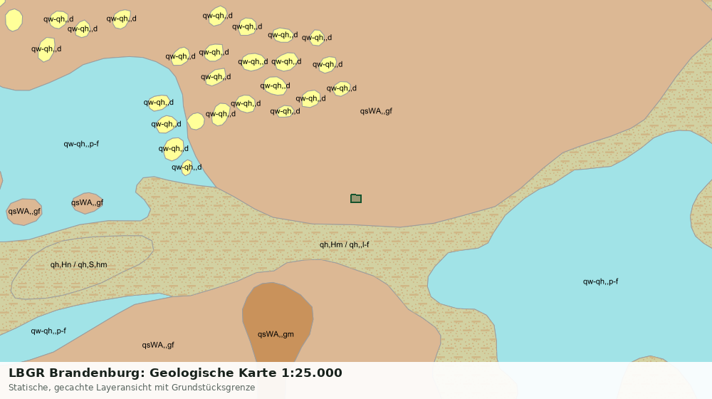 Statische Kartenansicht: LBGR Brandenburg: Geologische Karte 1:25.000