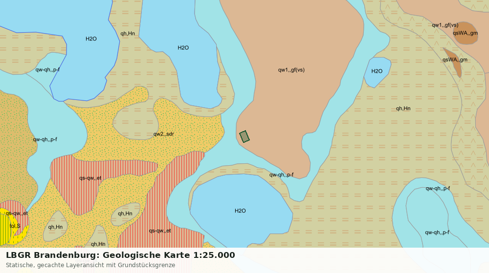 Statische Kartenansicht: LBGR Brandenburg: Geologische Karte 1:25.000