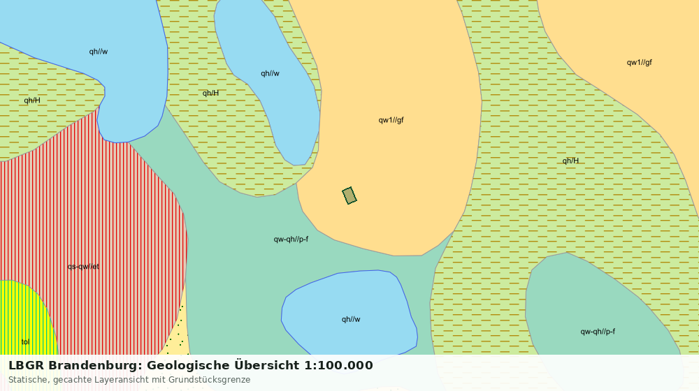 Statische Kartenansicht: LBGR Brandenburg: Geologische Übersicht 1:100.000
