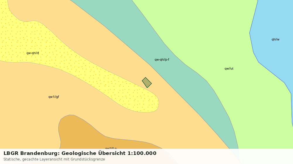 Statische Kartenansicht: LBGR Brandenburg: Geologische Übersicht 1:100.000