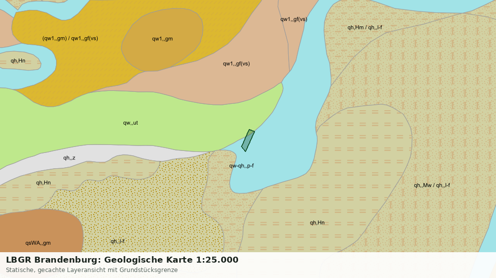 Statische Kartenansicht: LBGR Brandenburg: Geologische Karte 1:25.000