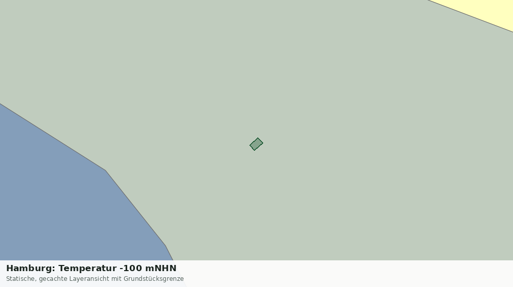 Statische Kartenansicht: Hamburg: Temperatur -100 mNHN