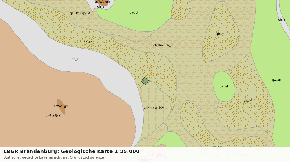 Statische Kartenansicht: LBGR Brandenburg: Geologische Karte 1:25.000
