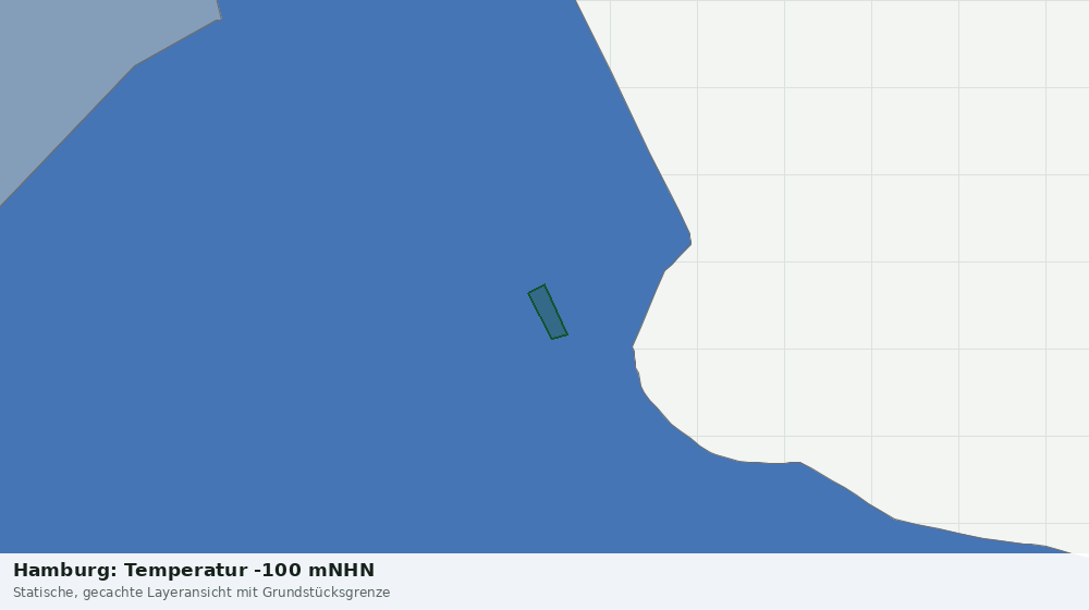 Statische Kartenansicht: Hamburg: Temperatur -100 mNHN