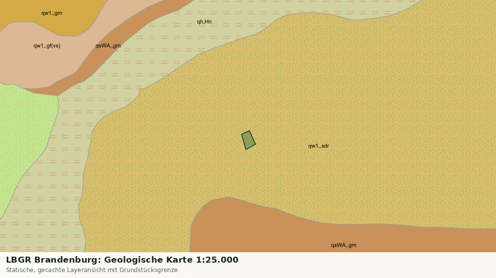 Statische Kartenansicht: LBGR Brandenburg: Geologische Karte 1:25.000