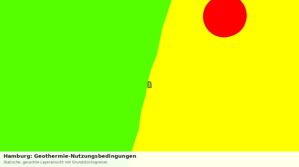 Statische Kartenansicht: Hamburg: Geothermie-Nutzungsbedingungen