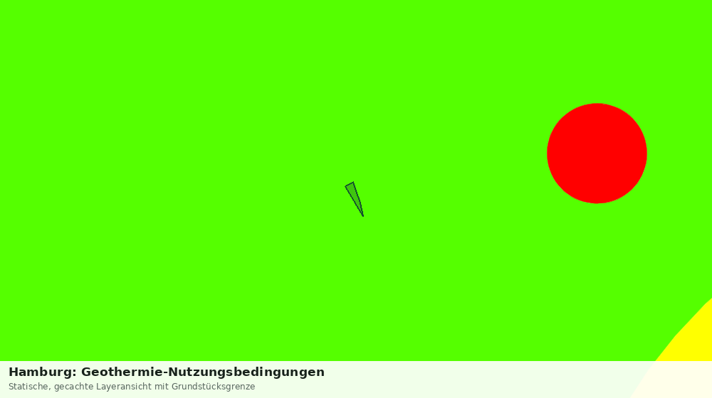 Statische Kartenansicht: Hamburg: Geothermie-Nutzungsbedingungen