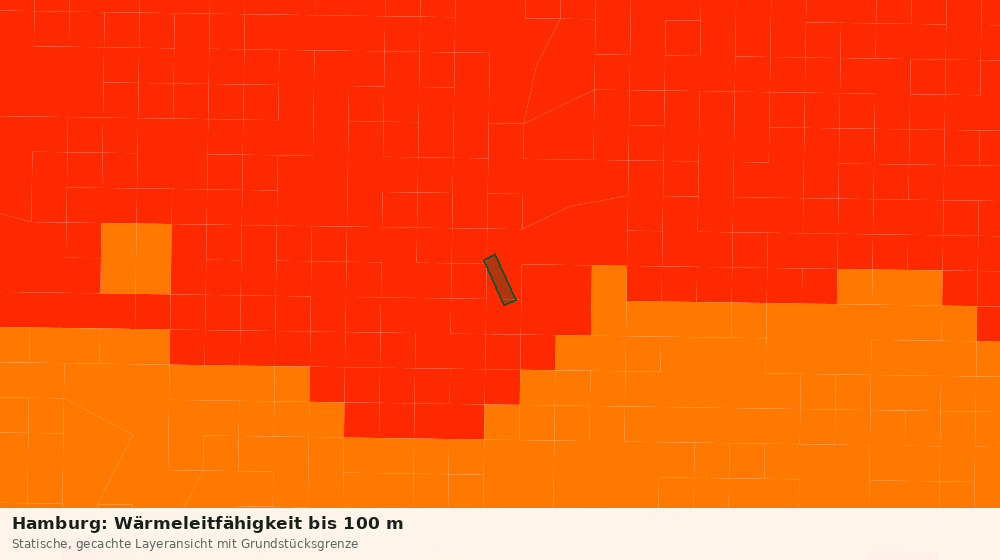 Statische Kartenansicht: Hamburg: Wärmeleitfähigkeit bis 100 m