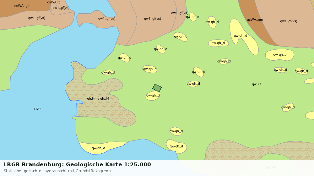 Statische Kartenansicht: LBGR Brandenburg: Geologische Karte 1:25.000