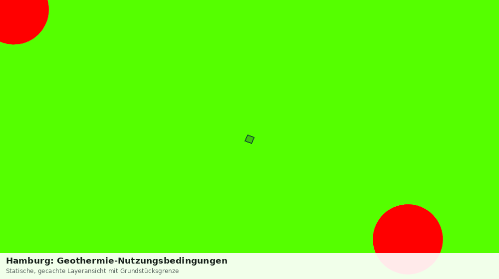 Statische Kartenansicht: Hamburg: Geothermie-Nutzungsbedingungen