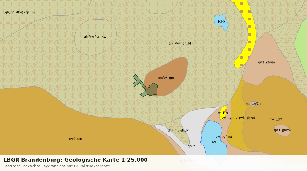 Statische Kartenansicht: LBGR Brandenburg: Geologische Karte 1:25.000