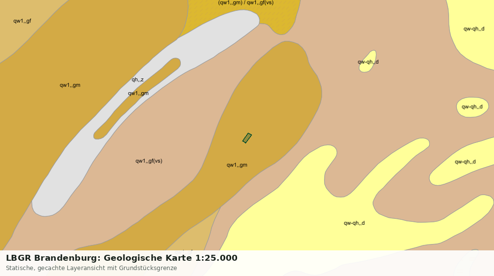 Statische Kartenansicht: LBGR Brandenburg: Geologische Karte 1:25.000