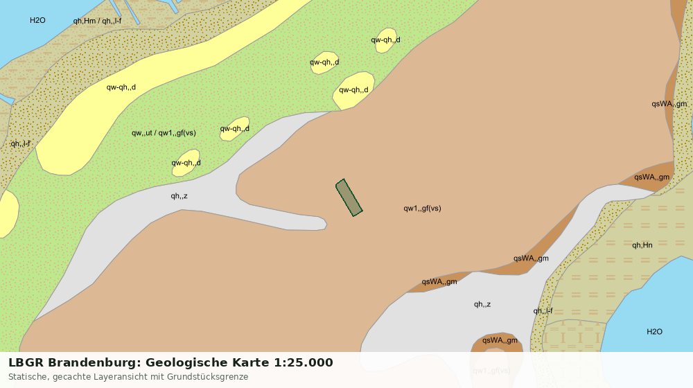 Statische Kartenansicht: LBGR Brandenburg: Geologische Karte 1:25.000