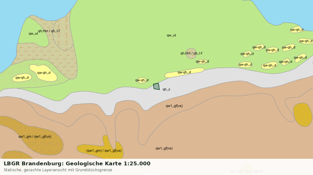 Statische Kartenansicht: LBGR Brandenburg: Geologische Karte 1:25.000