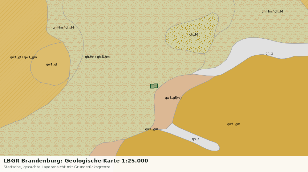 Statische Kartenansicht: LBGR Brandenburg: Geologische Karte 1:25.000