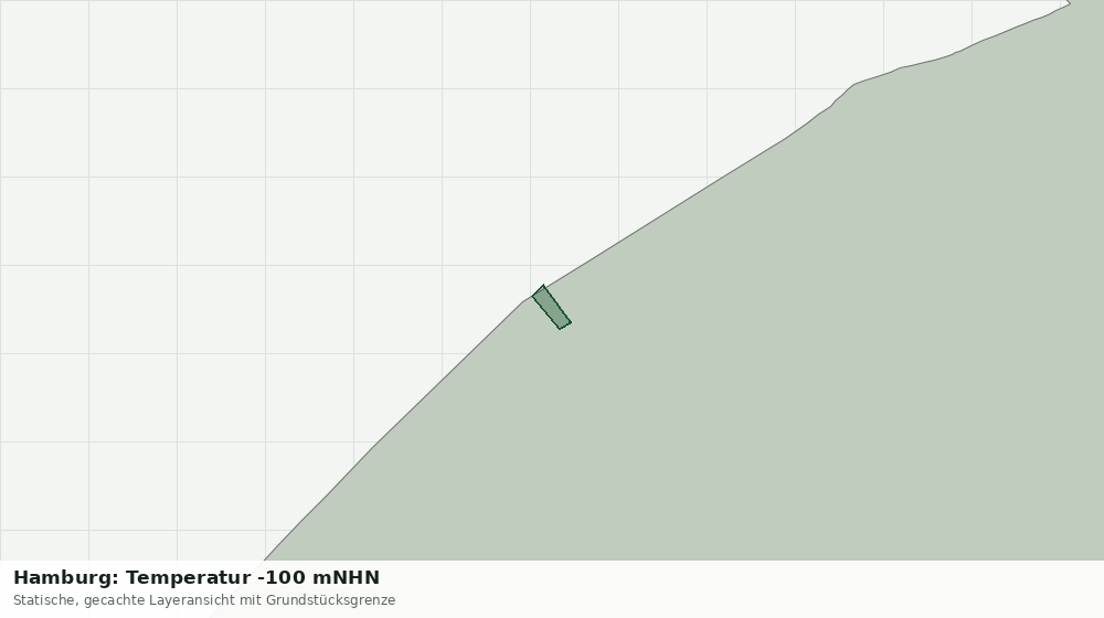 Statische Kartenansicht: Hamburg: Temperatur -100 mNHN