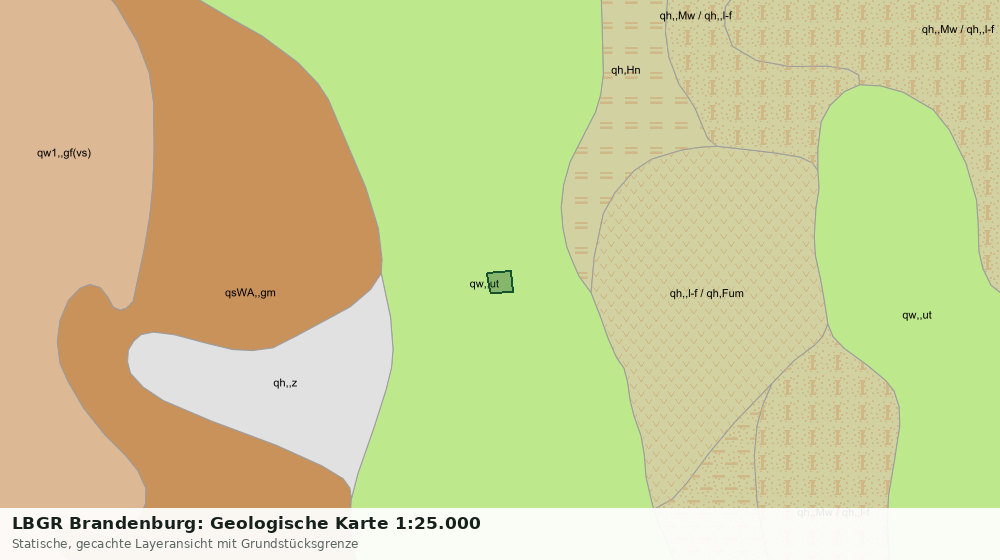 Statische Kartenansicht: LBGR Brandenburg: Geologische Karte 1:25.000