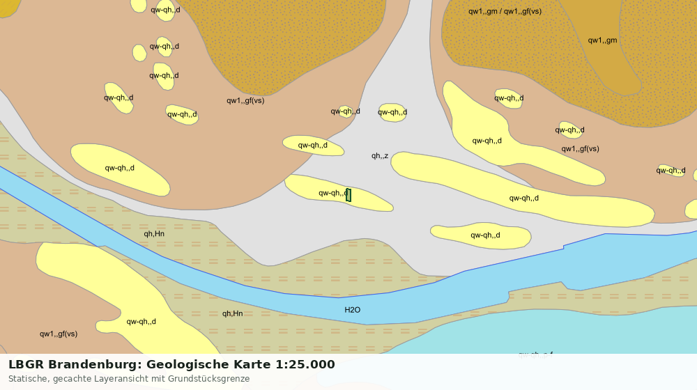 Statische Kartenansicht: LBGR Brandenburg: Geologische Karte 1:25.000