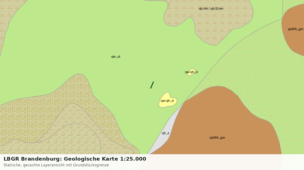 Statische Kartenansicht: LBGR Brandenburg: Geologische Karte 1:25.000