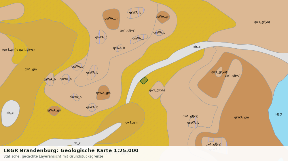 Statische Kartenansicht: LBGR Brandenburg: Geologische Karte 1:25.000