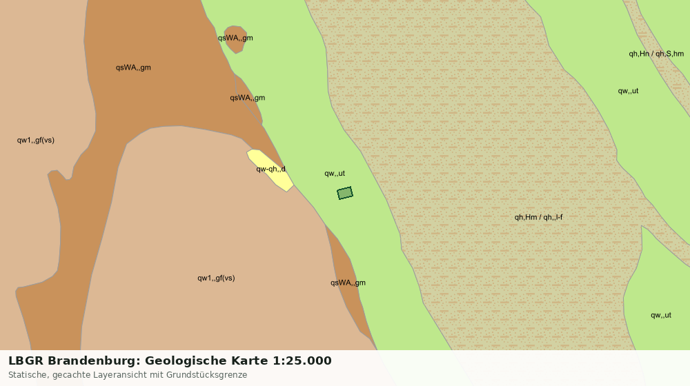Statische Kartenansicht: LBGR Brandenburg: Geologische Karte 1:25.000