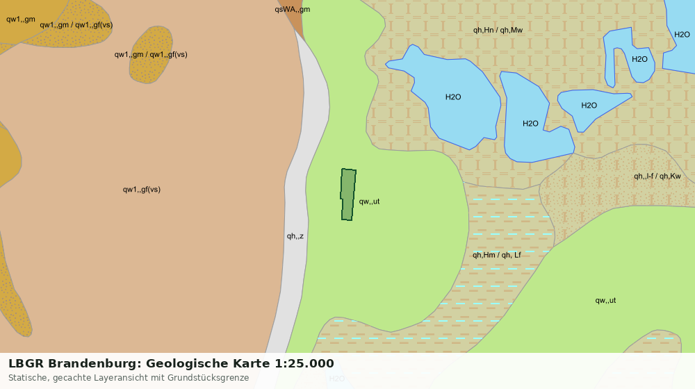 Statische Kartenansicht: LBGR Brandenburg: Geologische Karte 1:25.000