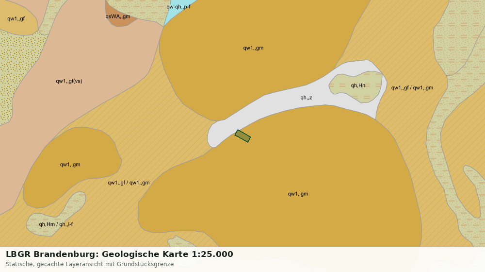 Statische Kartenansicht: LBGR Brandenburg: Geologische Karte 1:25.000