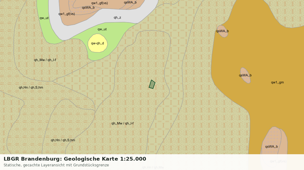 Statische Kartenansicht: LBGR Brandenburg: Geologische Karte 1:25.000