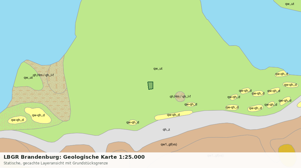 Statische Kartenansicht: LBGR Brandenburg: Geologische Karte 1:25.000