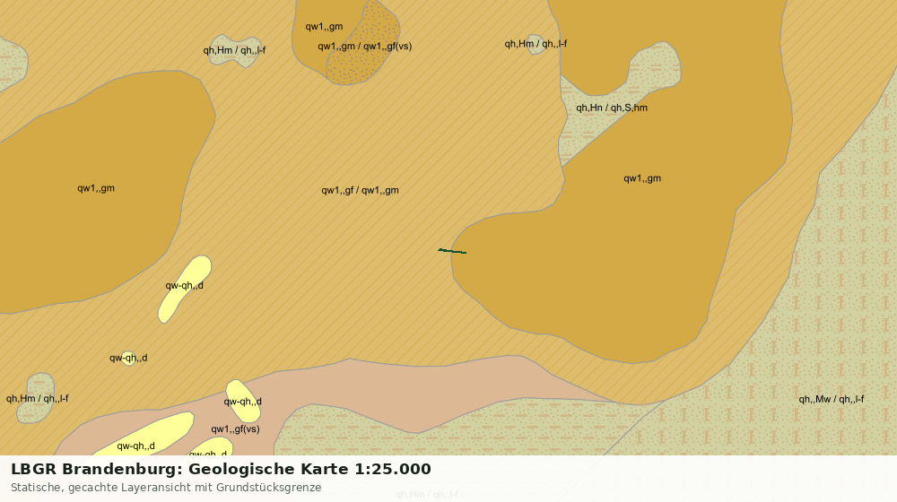 Statische Kartenansicht: LBGR Brandenburg: Geologische Karte 1:25.000