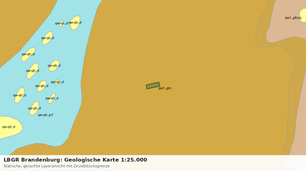 Statische Kartenansicht: LBGR Brandenburg: Geologische Karte 1:25.000