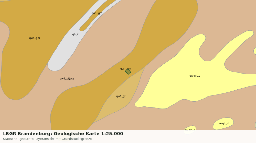 Statische Kartenansicht: LBGR Brandenburg: Geologische Karte 1:25.000