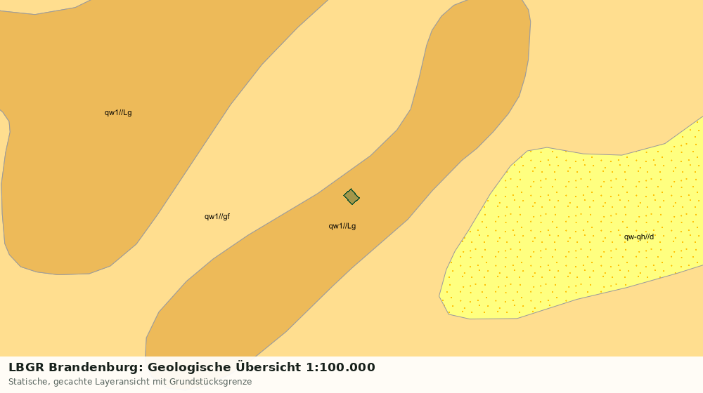 Statische Kartenansicht: LBGR Brandenburg: Geologische Übersicht 1:100.000