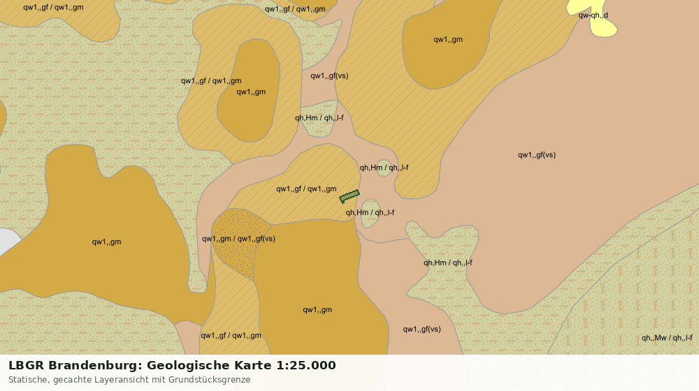 Statische Kartenansicht: LBGR Brandenburg: Geologische Karte 1:25.000