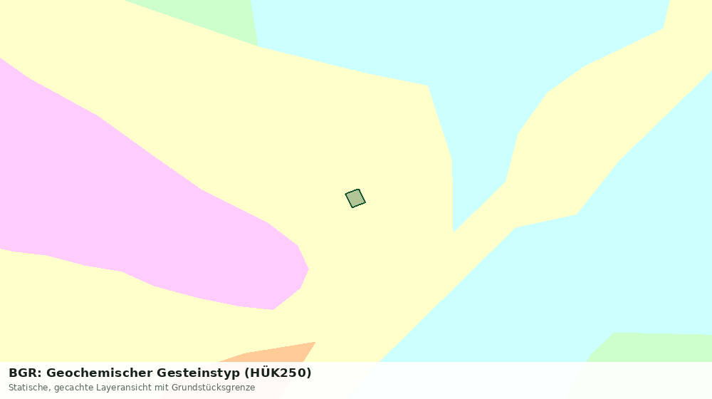 Statische Kartenansicht: BGR: Geochemischer Gesteinstyp (HÜK250)