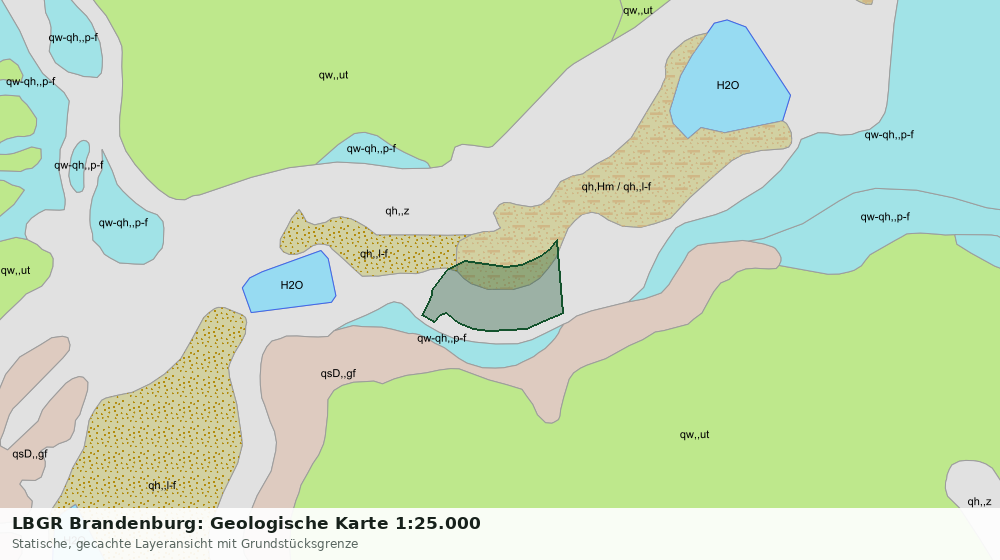 Statische Kartenansicht: LBGR Brandenburg: Geologische Karte 1:25.000