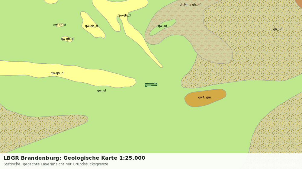 Statische Kartenansicht: LBGR Brandenburg: Geologische Karte 1:25.000