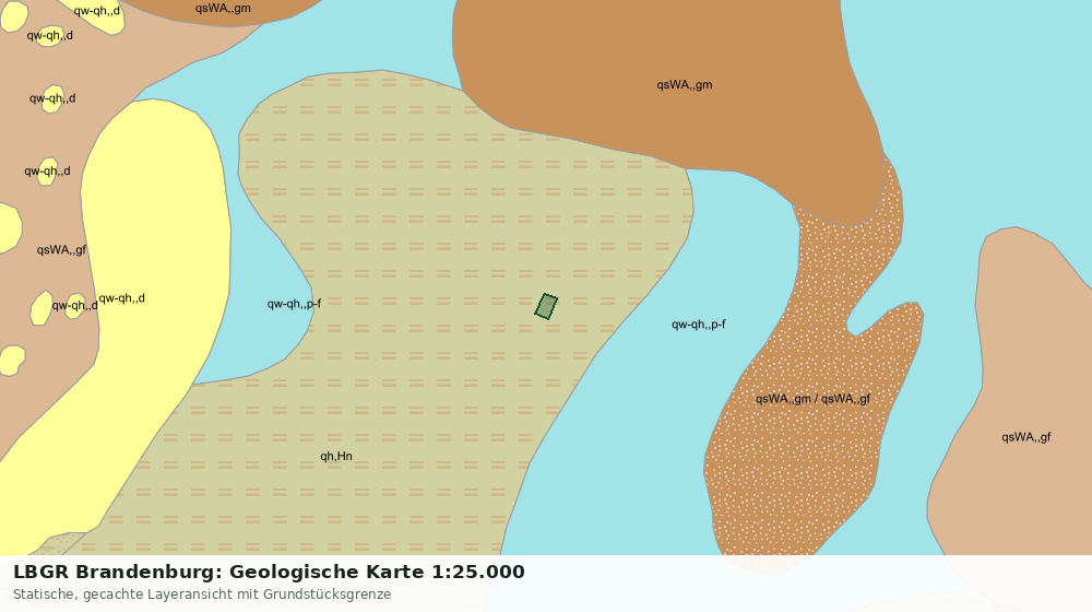 Statische Kartenansicht: LBGR Brandenburg: Geologische Karte 1:25.000