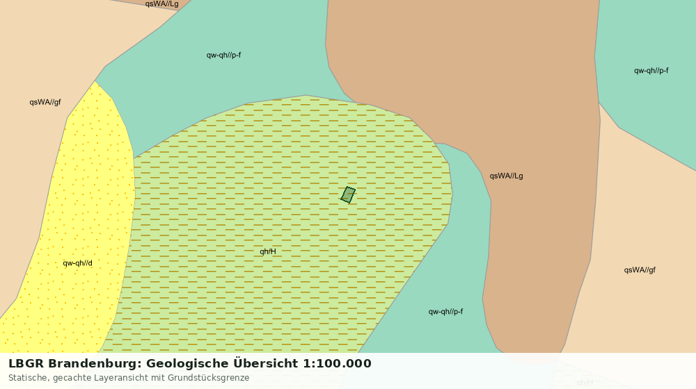Statische Kartenansicht: LBGR Brandenburg: Geologische Übersicht 1:100.000