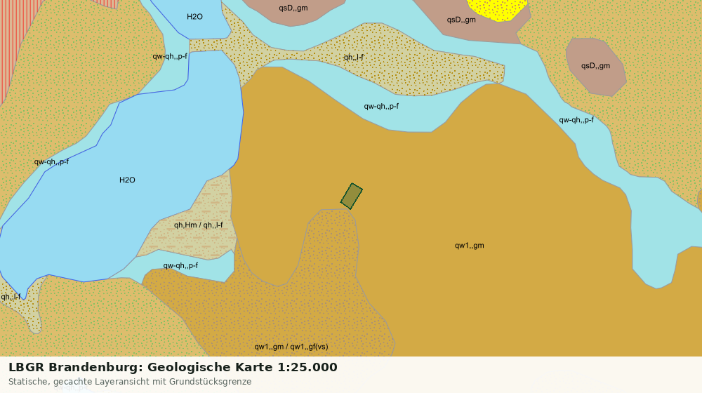 Statische Kartenansicht: LBGR Brandenburg: Geologische Karte 1:25.000