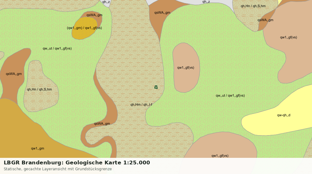 Statische Kartenansicht: LBGR Brandenburg: Geologische Karte 1:25.000