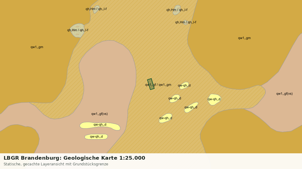 Statische Kartenansicht: LBGR Brandenburg: Geologische Karte 1:25.000